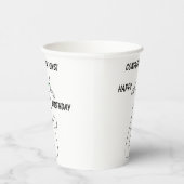 スリンキーブラックキャットニャーニャーカスタム文字グリーンアイズ 紙コップ (右)