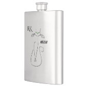 スリンキーブラックキャットニャーニャーグリーンアイズモノグラマー フラスク (左)