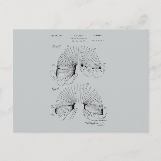 スリンキー特許 ポストカード (正面)