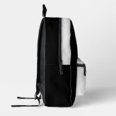 スリンキー黒猫ニャオニャオグリーンアイズ&シルバー プリントバックパック (左)