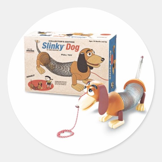 スリンキー・ステッカー氏 ラウンドシール (正面)