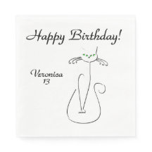 スリングな黒猫カスタムテキスト緑の目