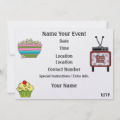 スリンバーパーティー - お泊りパーティー 招待状 (裏面)