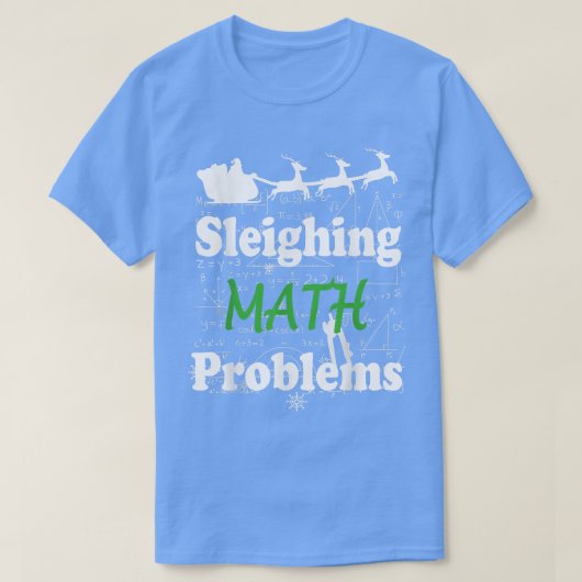 スリーおもしろいグ数学の問題Math先生Christma Tシャツ (デザイン正面)