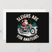 スリーはアマチュアのためのクリスマスバイクバイクもしくは自転車に乗る人 シーズンカード (正面/裏面)