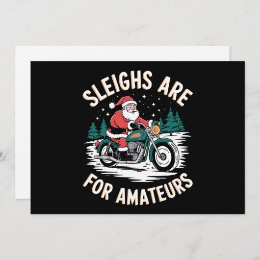 スリーはアマチュアのためのクリスマスバイクバイクもしくは自転車に乗る人 シーズンカード (正面/裏面)