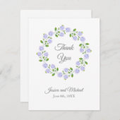 スリーアジサイ水カラーフローラリース サンキューカード (正面/裏面)