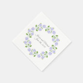 スリーアジサイ水カラーフローラリース スタンダードカクテルナプキン (角)