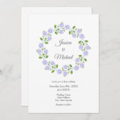 スリーアジサイ水カラーフローラリース 招待状 (正面/裏面)