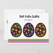 スリーイースターエッグカスタム文字 ポストカード (正面/裏面)