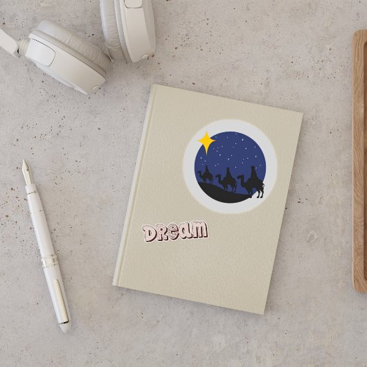 スリーウィスメンベツレヘム星クラシック丸ステッカー ラウンドシール