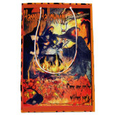 スリーウィッチハロウィーン抱き枕 ミディアムペーパーバッグ (正面)