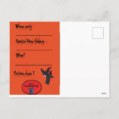 スリーウィッチパーティの招待状ハロウィーン シーズンポストカード (裏面)