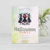 スリーウィッチブラックキャッツこうもりハローウィンパーティ 招待状 (スタンド正面)