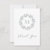 スリーウォーターカラーアジサイフローラリース サンキューカード (正面)