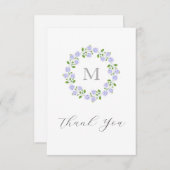 スリーウォーターカラーアジサイフローラリース サンキューカード (正面/裏面)