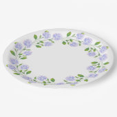 スリーウォーターカラーアジサイフローラリース ペーパープレート (アングル)