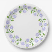 スリーウォーターカラーアジサイフローラリース ペーパープレート (正面)