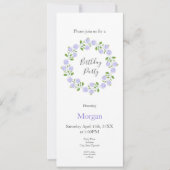 スリーウォーターカラーアジサイリース 招待状 (正面)