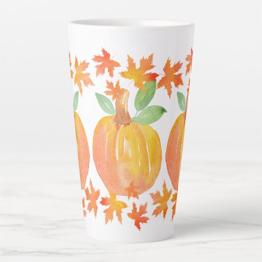 スリーウォーターカラーカボンプキンス&メープル離れズガーランド カフェラテマグ (正面)