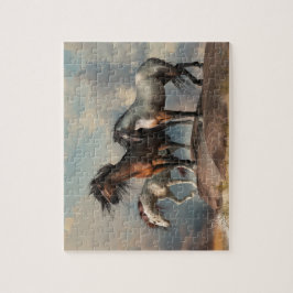 スリーウマズアットザビーチ ジグソーパズル