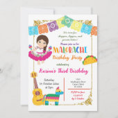 スリーエスタガールメキシコ誕生日 招待状 (正面)