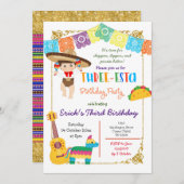 スリーエスタチャロボーイメキシコ誕生日 招待状 (正面/裏面)