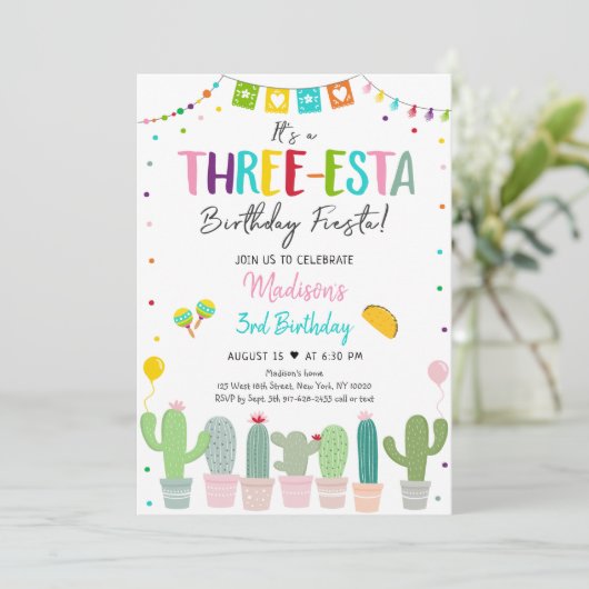 スリーエスタフィエスタカボスガール誕生日 招待状 (スタンド正面)