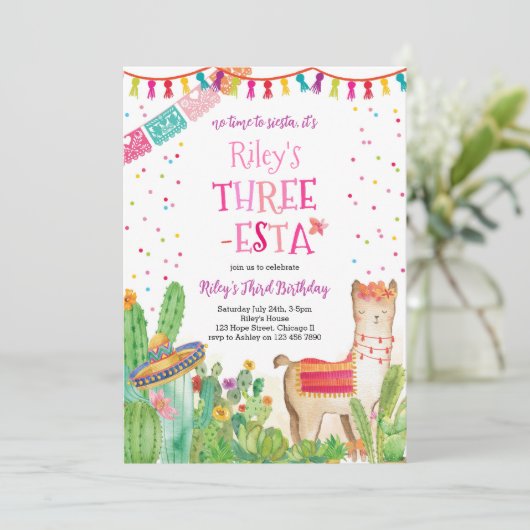 スリーエスタフィエスタガール3rd誕生日招待状 招待状 (スタンド正面)