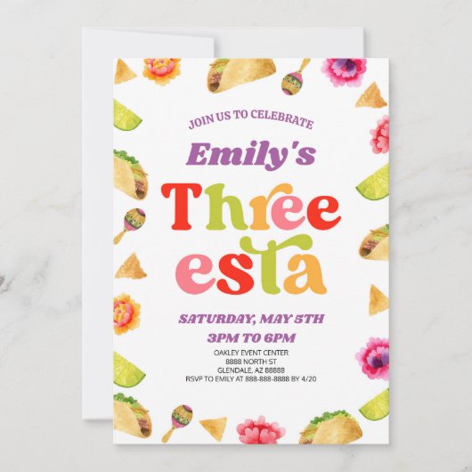 スリーエスタフィエスタタコ第3回サードバースデーパーティー 招待状 (正面)