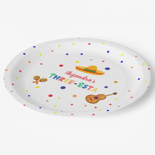 スリーエスタフィエスタ3rd誕生日パーティー ペーパープレート (アングル)