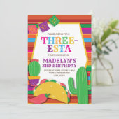 スリーエスタメキシコフィエスタタコサード誕生日 招待状 (スタンド正面)