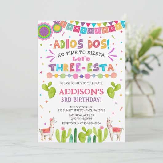 スリーエスタ誕生日招待状 招待状 (スタンド正面)