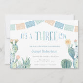 スリーエスタ - メキシコンフィエスタ男子の3歳誕生日パーティー 招待状 (正面)