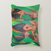 スリーエスニック伝統的ブラック女性踊り アクセントクッション (正面(垂直))