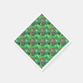 スリーエスニック伝統的ブラック女性踊り スタンダードカクテルナプキン (角)