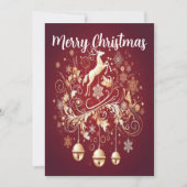 スリーエレガントベル魔法フラットホリデーカード シーズンカード (正面)