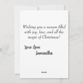 スリーエレガントベル魔法フラットホリデーカード シーズンカード (裏面)