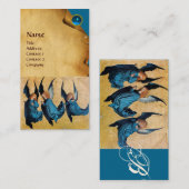 スリーエンジェルズモノグラム、パーチメントブルーサファイア 名刺 (正面/裏面)