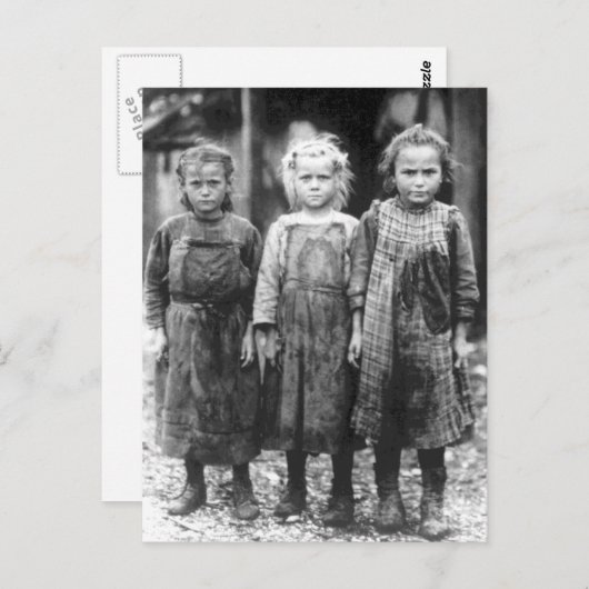 スリーカウト小さな女の子ズヴィンテージサウスカロライナ ポストカード (正面/裏面)