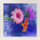 スリーカラーガーベラスパズル – 美 ジグソーパズル (横)