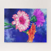 スリーカラーガーベラ絵画スパズル ジグソーパズル (横)