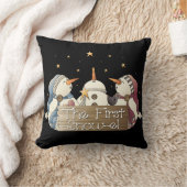 スリーカントリー雪だるま装飾用クッションクリスマス クッション (ブランケット)