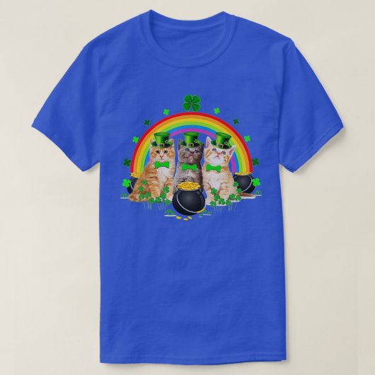 スリーキャットSt patricks day子猫キッテンラバーアイルランド Tシャツ (デザイン正面)