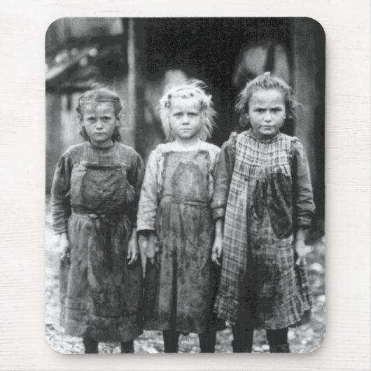 スリーキュート小さな女の子ヴィンテージサウスカロライナ マウスパッド (正面)