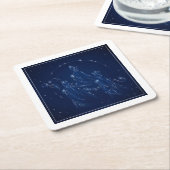 スリーキングスコアスター – 紙 スクエアペーパーコースター (アングル)