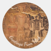 スリーキングスペトログリフマッコーキーランチユタ ラウンドシール (正面)