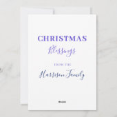 スリーキングス美しい水色パーソナライズされた シーズンカード (裏面)