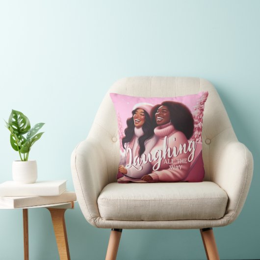 スリーギンシスターズフェスティバル笑いパステルピンク クッション (椅子)