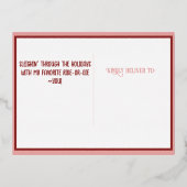 スリーギンシスターズフェスティバル笑いパステルピンク 箔シーズンポストカード (裏面)